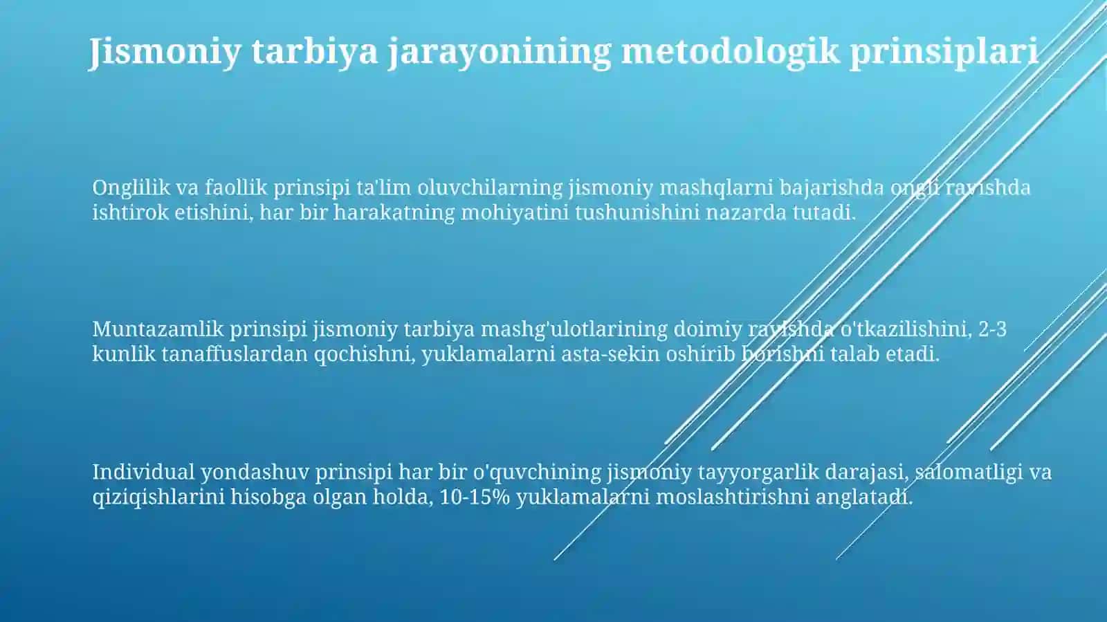 Jismoniy madaniyat taʼlimimi jarayoning uslubiy tamoyillari 3