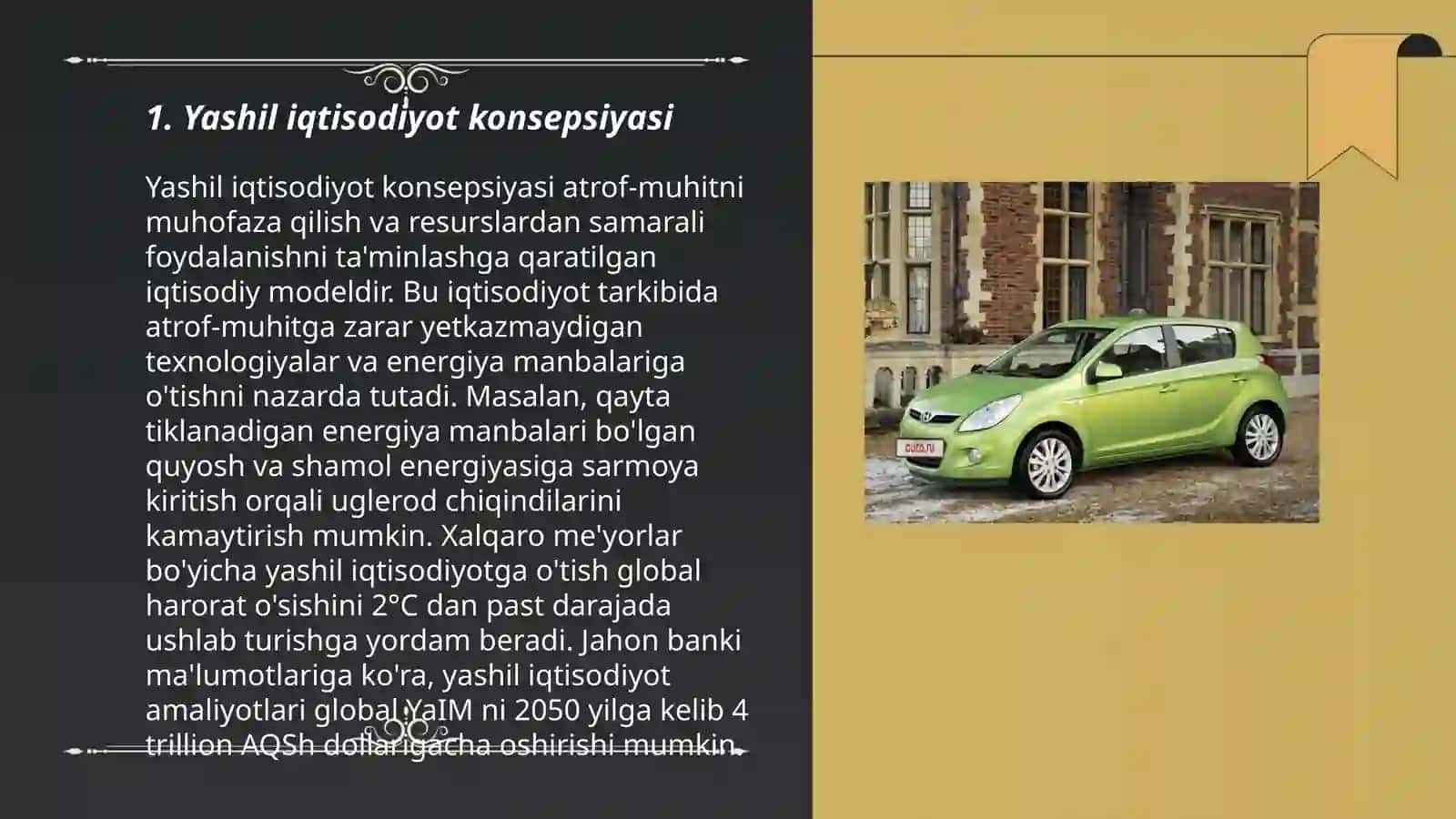 Yashil iqtisodiyot soxasida 3