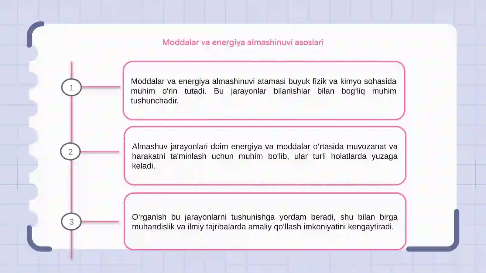 Moddalar va energiya almashinuvini o’rganish 3
