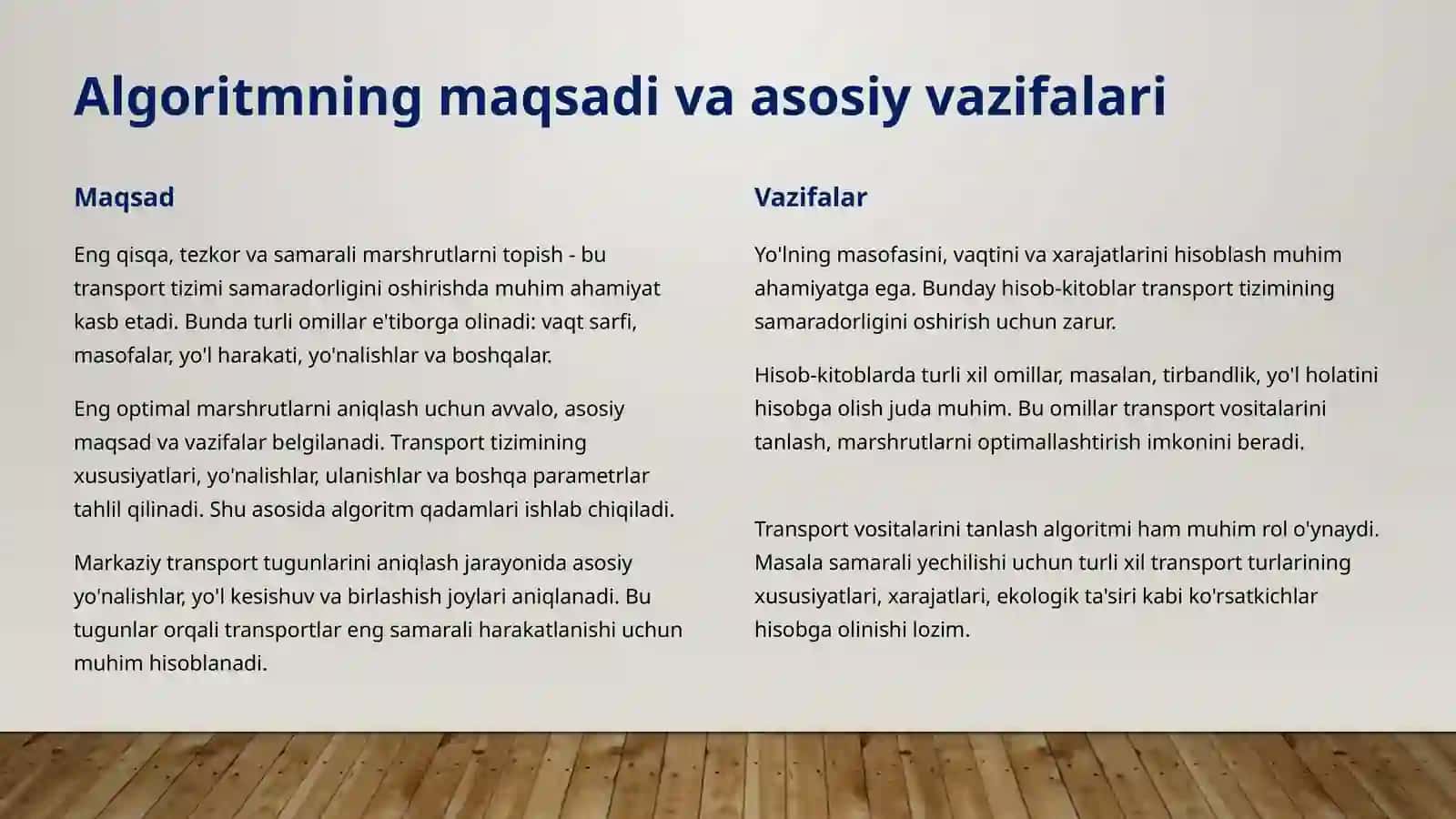 Eng optimal marshrutlarni aniqlash algoritmi 3