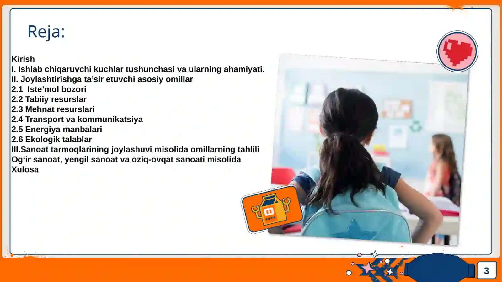 Ishlab chiqaruvchi kuchlarning joylashtirishga ta’sir etuvchi omillar 3