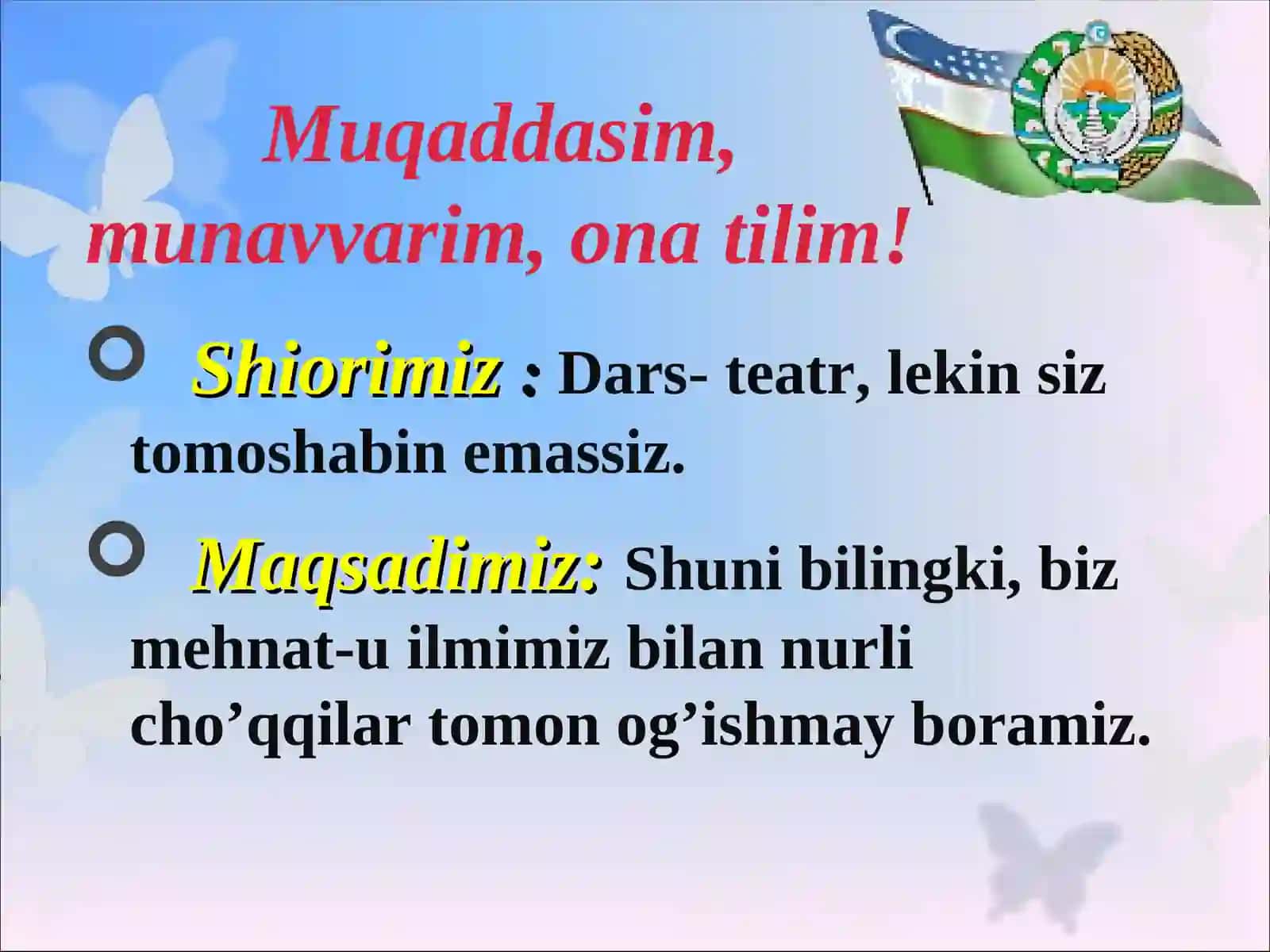 Orta ta'lim maktabi dars ishlanmasi 3
