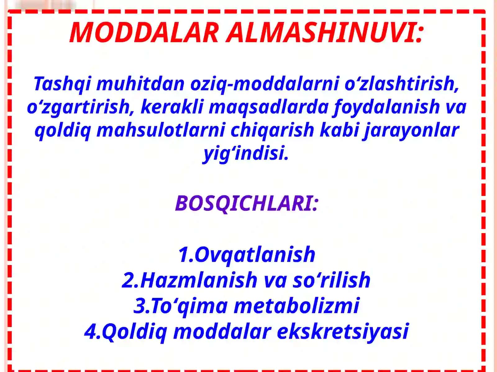 Metabolizm jarayonida energiya hosil boliwi va sarflanishi 3