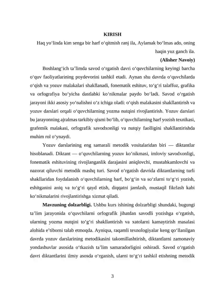 Savod orgatish davri yozuv darslarida otkaziladigan diktantlar 3