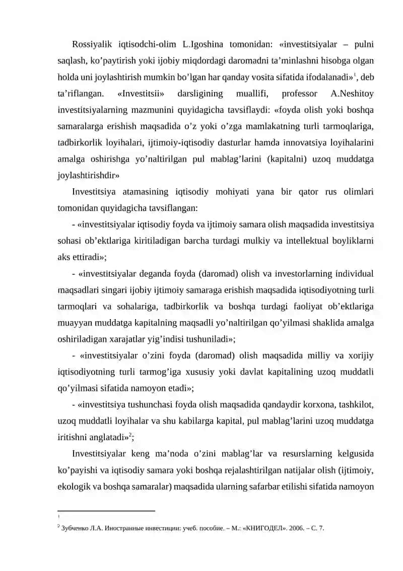 Investitsiyalarning iqtisodiy mohiyati va tasniflanishi 3
