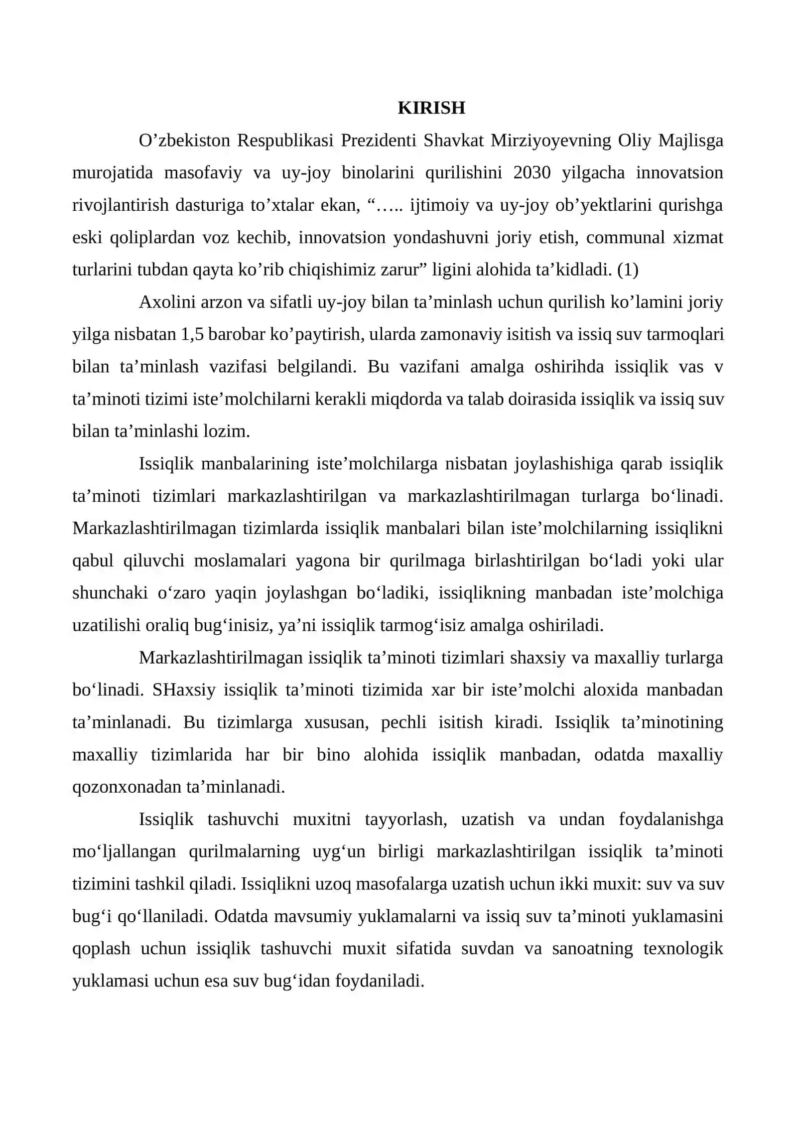 Issiqlik sarfining tashqi temperaturaga bog’liq grafigini tuzish, ijtimoiy va uy-joy binolarini isitish uchun issiqlik sarfining xisobi 3