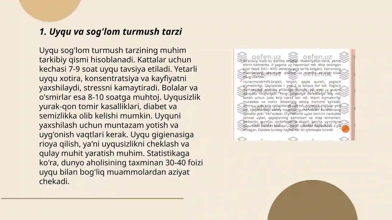 Uyqu va sog'lom turmush tarzi 3