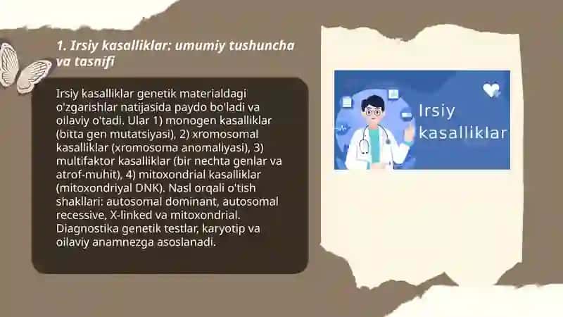 Irsiy kasalliklar va ularni oldini olish 3