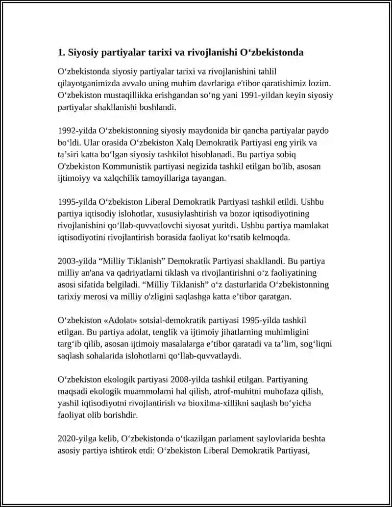OʻZBEKISTONDA SIYOSIY PARTYALAR FAOLIYATI 3