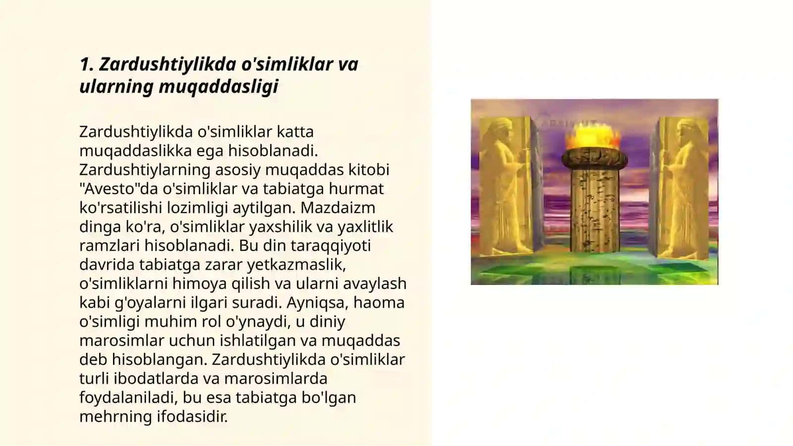 Zardushtiylikda tabiyatning ulug'lanishi 3