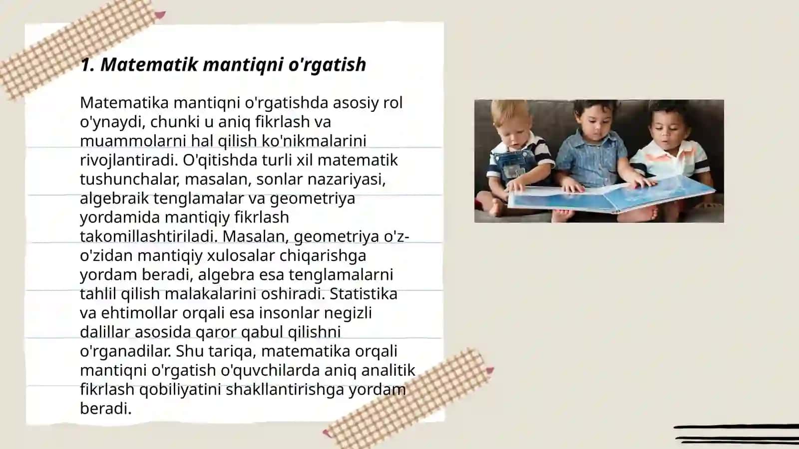 Matematika mashg'ulotida bolalarni mustaqil fikrlashga o'rgatish 3