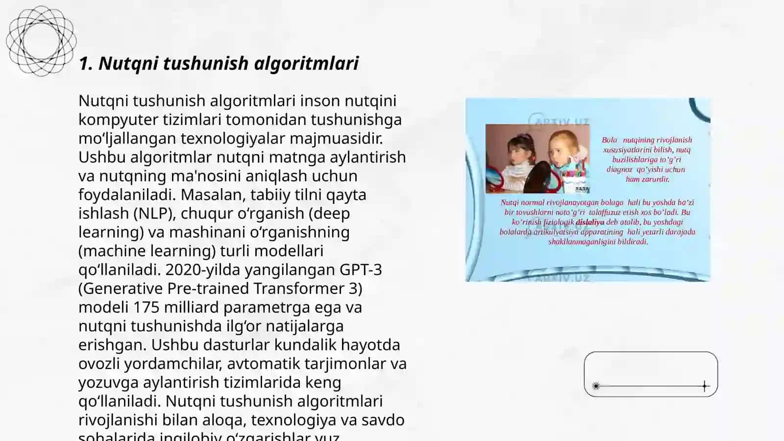 Nutqni tushunuvchi dasturning lingvistik taminoti 3