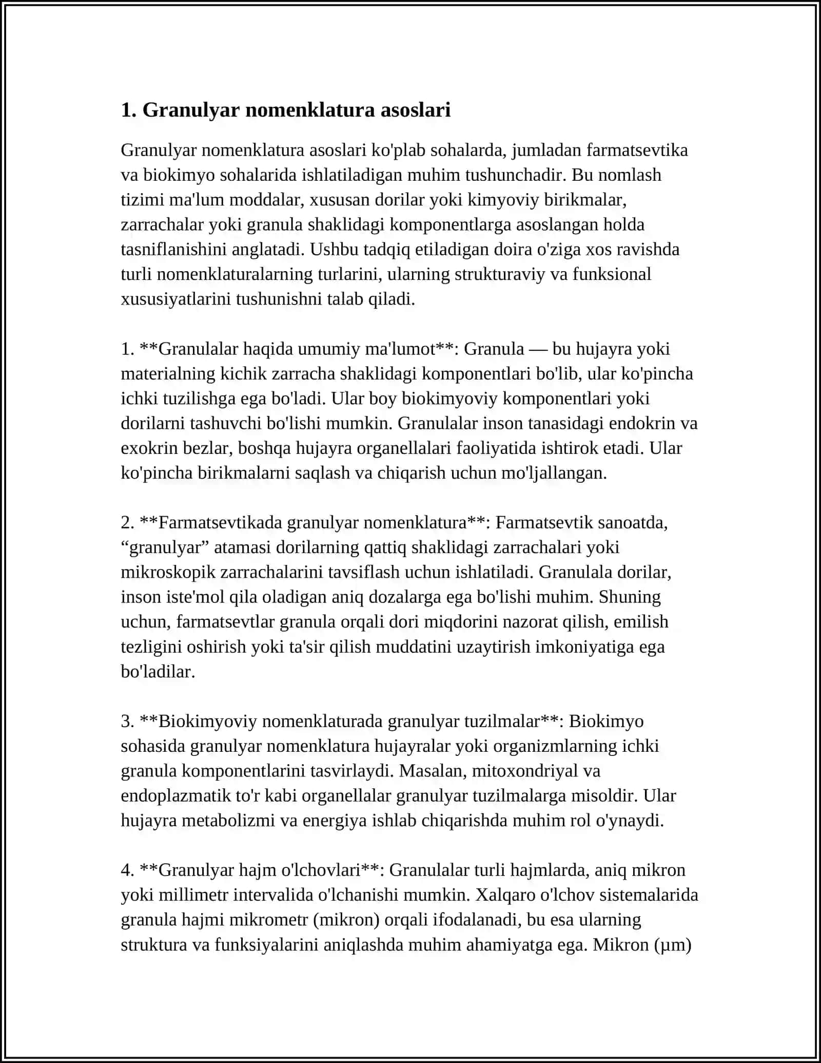 REFERENCE ON GRANULAR NOMENCLATURE AND COMPOSITIONS 3