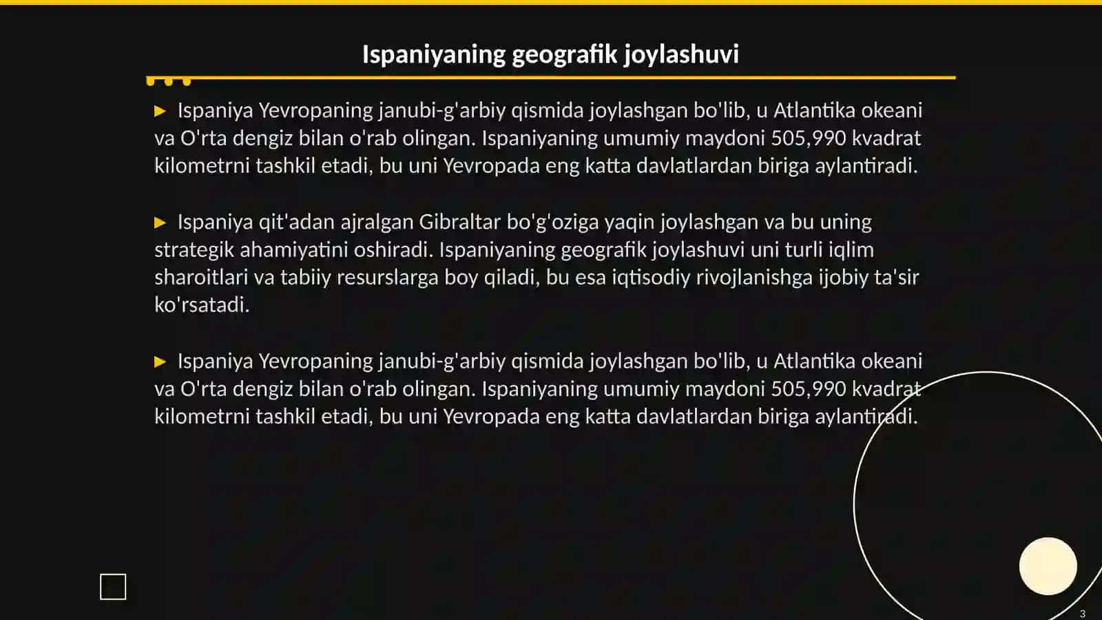 Ispaniyaga iqtisodiy-geografik tavsif berish shu mavzum 3