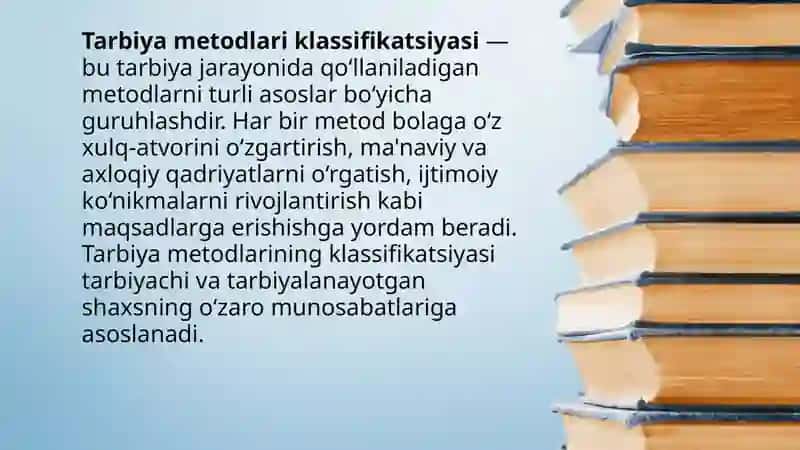 Tarbiya metodlari klassifikatsiyasi 3