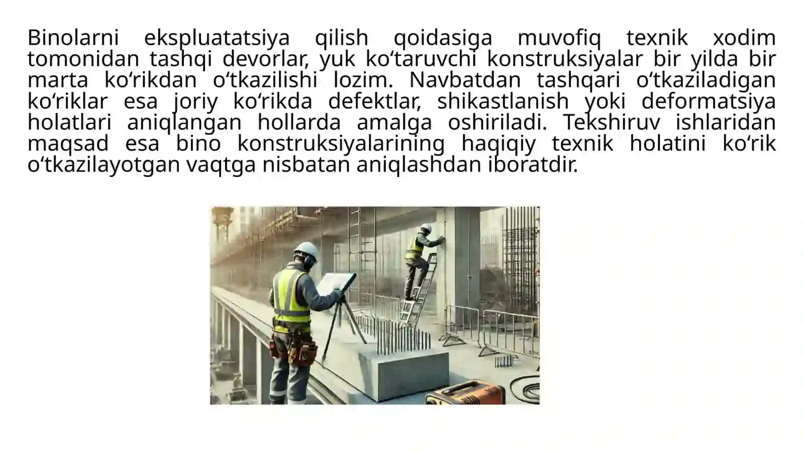 Binolarda konstruksiya shikastlanishlarini aniqlash 3