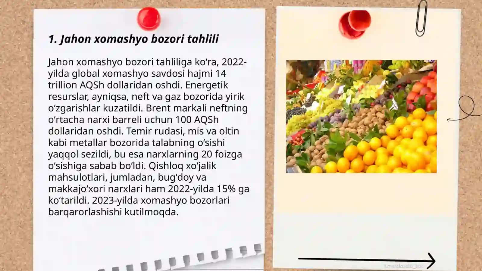 Jahon xomashyo va oziq-ovqatlar bozori tahlili 3
