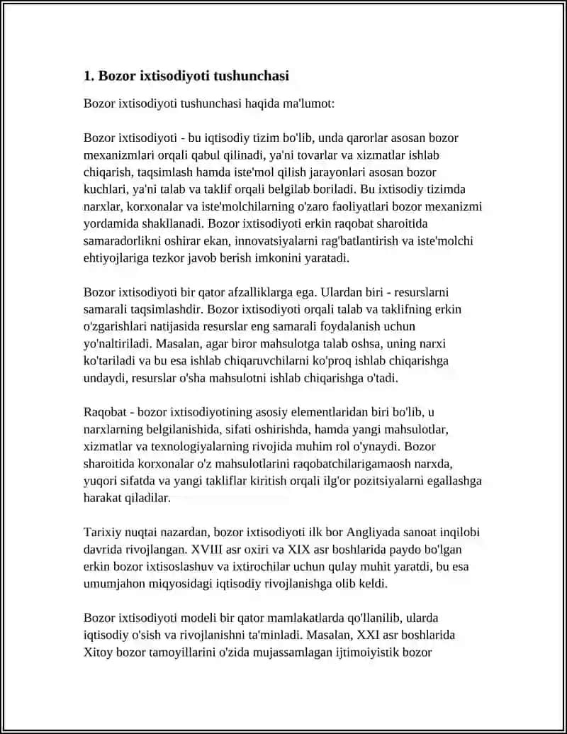 BOZOR IQTISODIYOTINI MODELLASHTIRISH 3