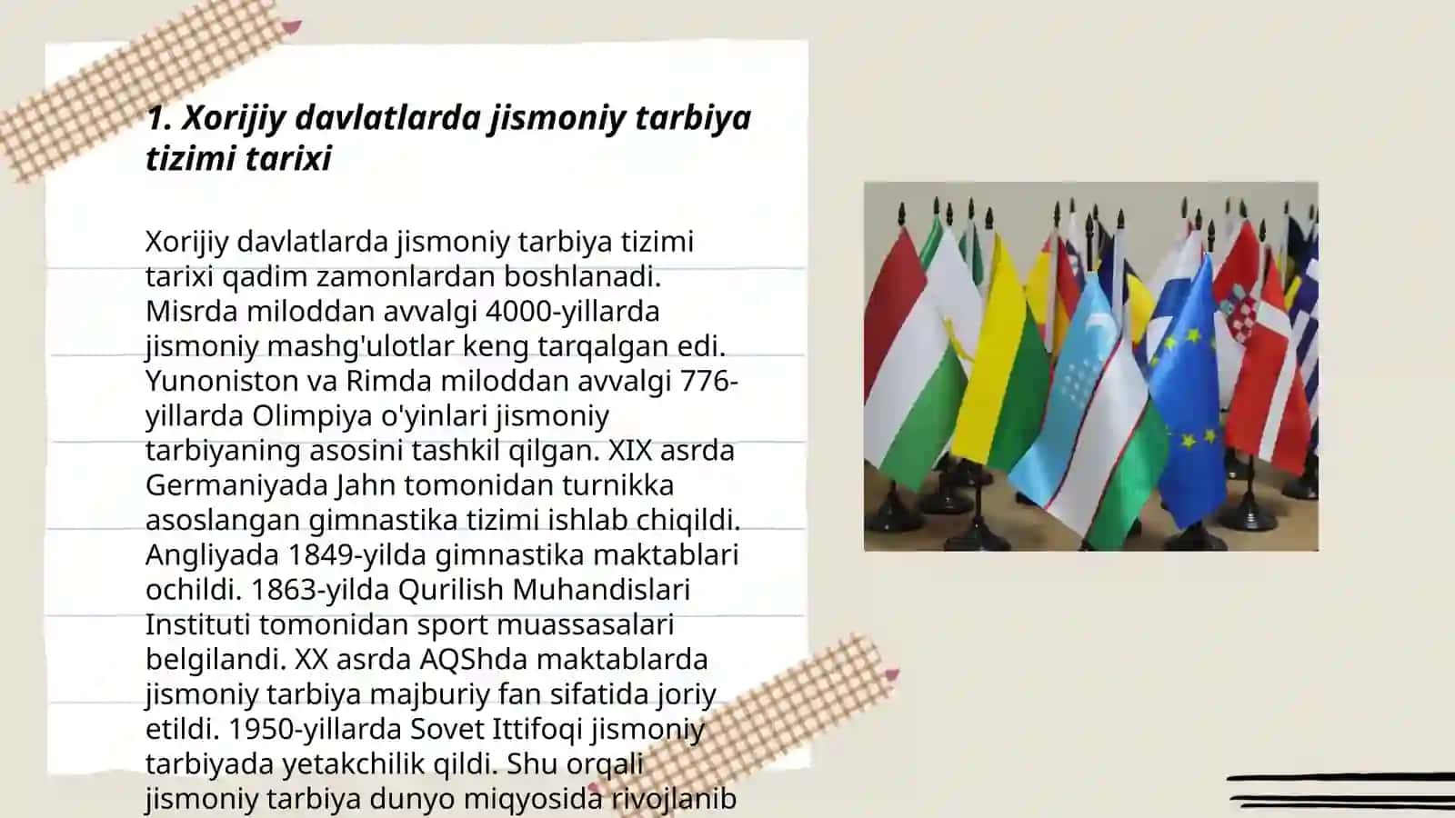 Xorijiy davlatlarda bolalarga jismoniy tarbiya berish tizimining rivojlanishi 3
