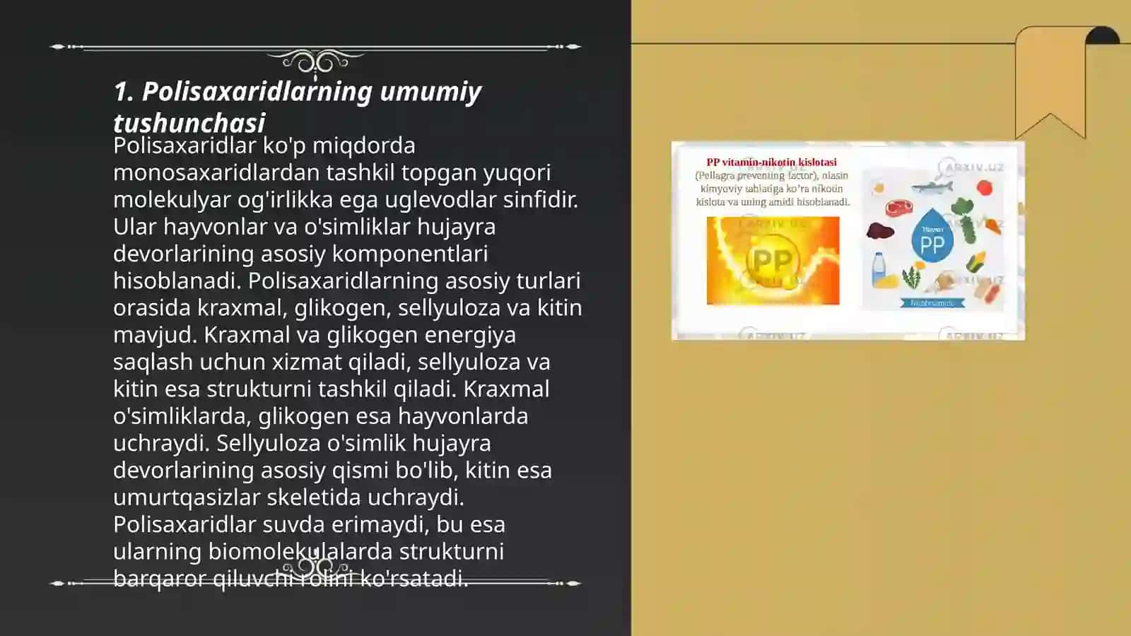 Polisaxaridlar va ularning turlari 3