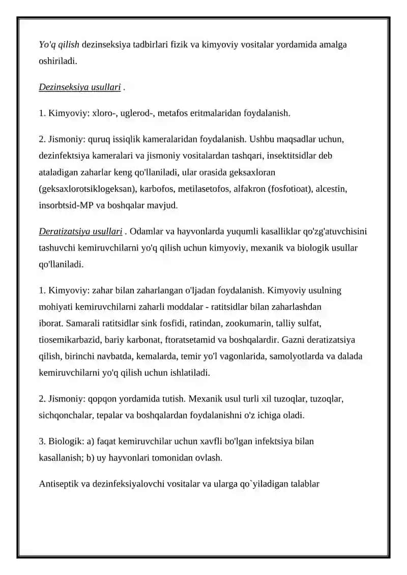 DEZINFEKSIYA DEZINSEKSIYA DERATIZATSIYA 3