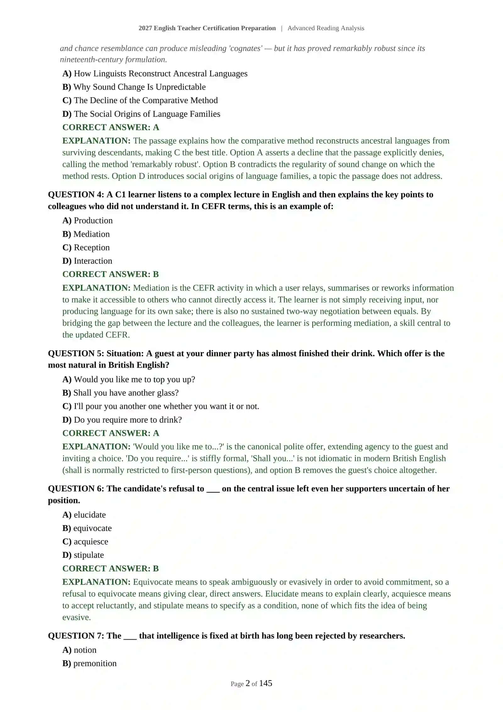 ENGLISH TEACHER PROFESSIONAL DEVELOPMENT - ADVANCED READING ANALYSIS - 2027 CERTIFICATION PREPARATION 3