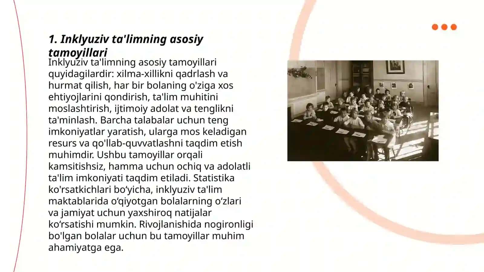 Inklyuziv ta'limning tamoyillari va bosqichlari 3