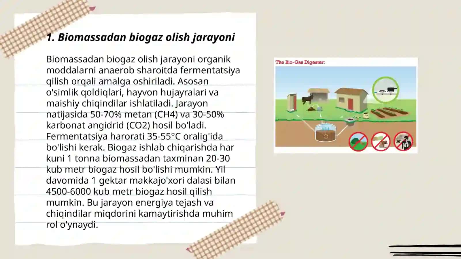 Biomassadan biogaz olish biotexnologiyasi 3