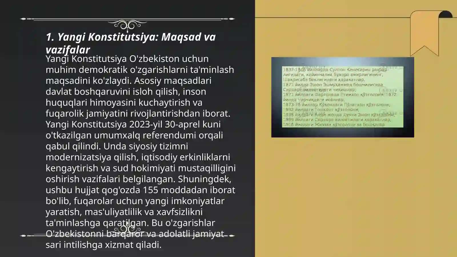 Yangi Konstitutsiya: Maqsad va vazifalar 3