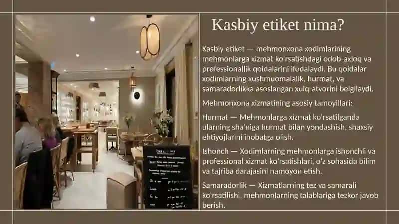 Angliya va Fransiya mehmonxonalarida kasbiy etiket xususiyatlari 3