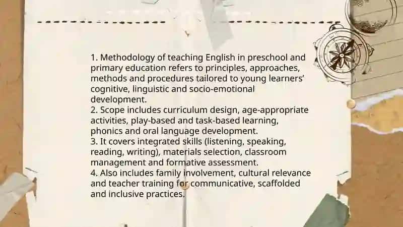 Intraduction to the subject methodology of teaching English in preshool and primary education 3