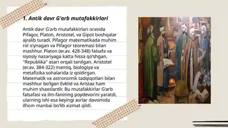 Falsafaning mohiyatiga oid Sharq va Gʻarb mutafakkirlari taʼriflarini tasniflash 3