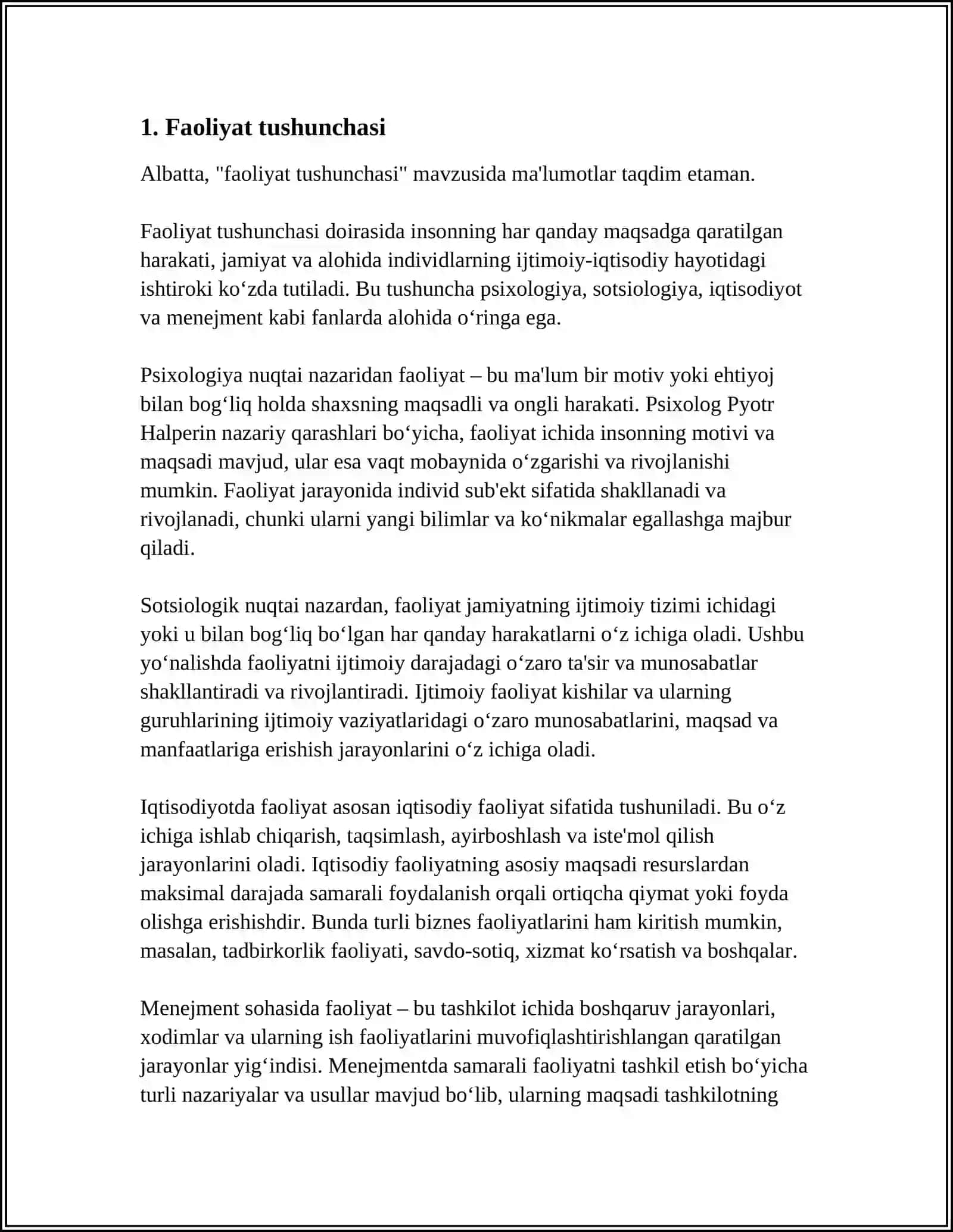 MUSTAQIL ISH Mavzu: A. N LEONTEVNING FAOLIYAT NAZARIYASI 3