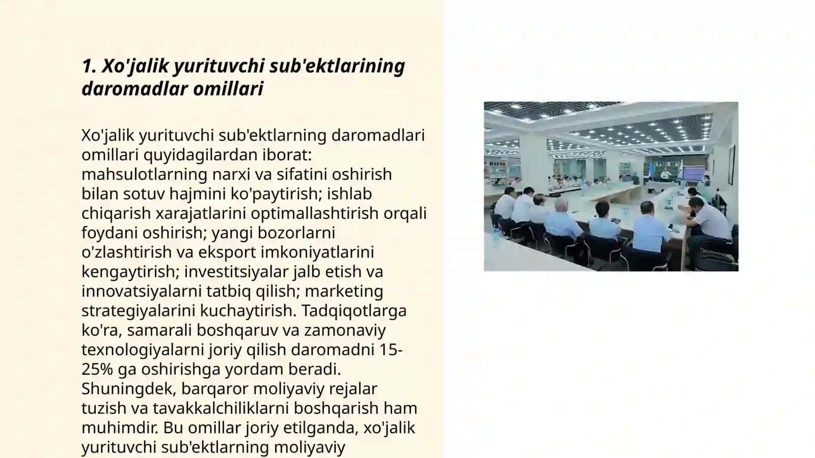 Xo'jalik yurituvchi sub'ektlarning daromadlari 3