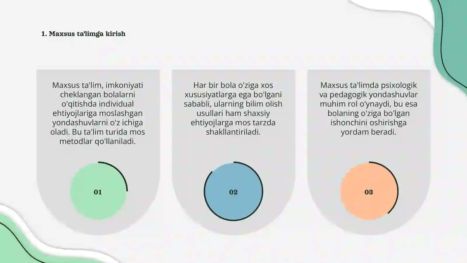 Imkoniyati cheklangan bolalarini o'qitishda ta'lim metodlari va vositalari 3