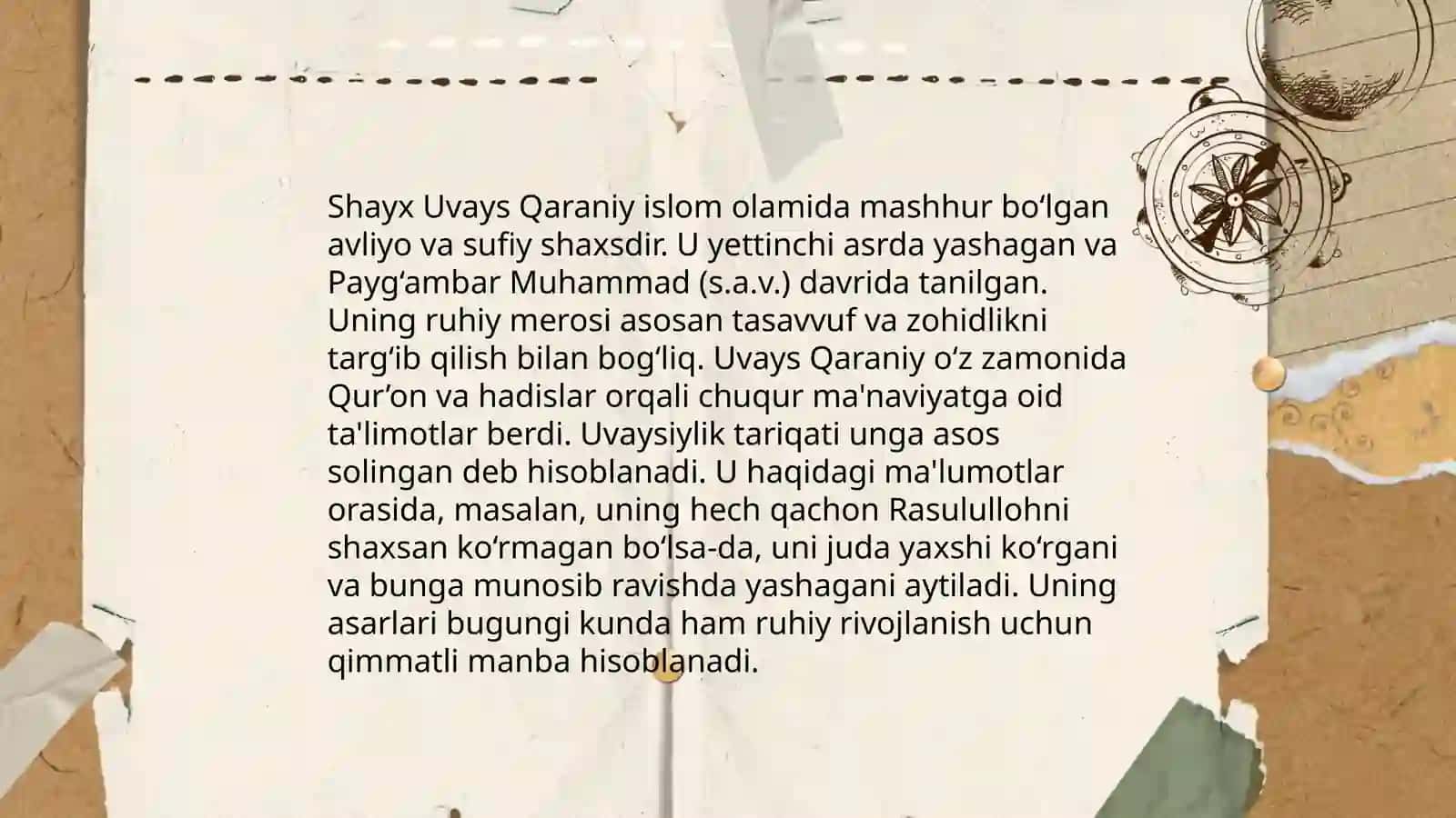 Alisher Navoiyning "Nasoyim ul-muhabbat" asarida Shayx Uvays Qaraniy obrazining tasavvufiy tahlili 3