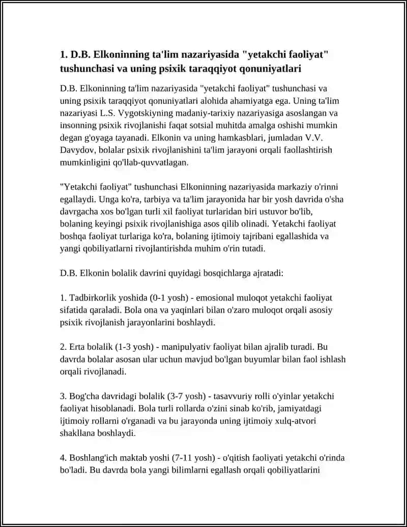 D.B.ELKONNING TALIM NAZARYASIDA PISIXIK TARAQQIYOT QONUNIYATLARI 3