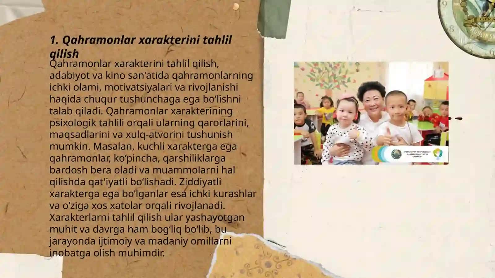 Bolalarni qayta hikoyalashga o'rgatish bo'yicha ijodiy ishlar tayyorlash 3