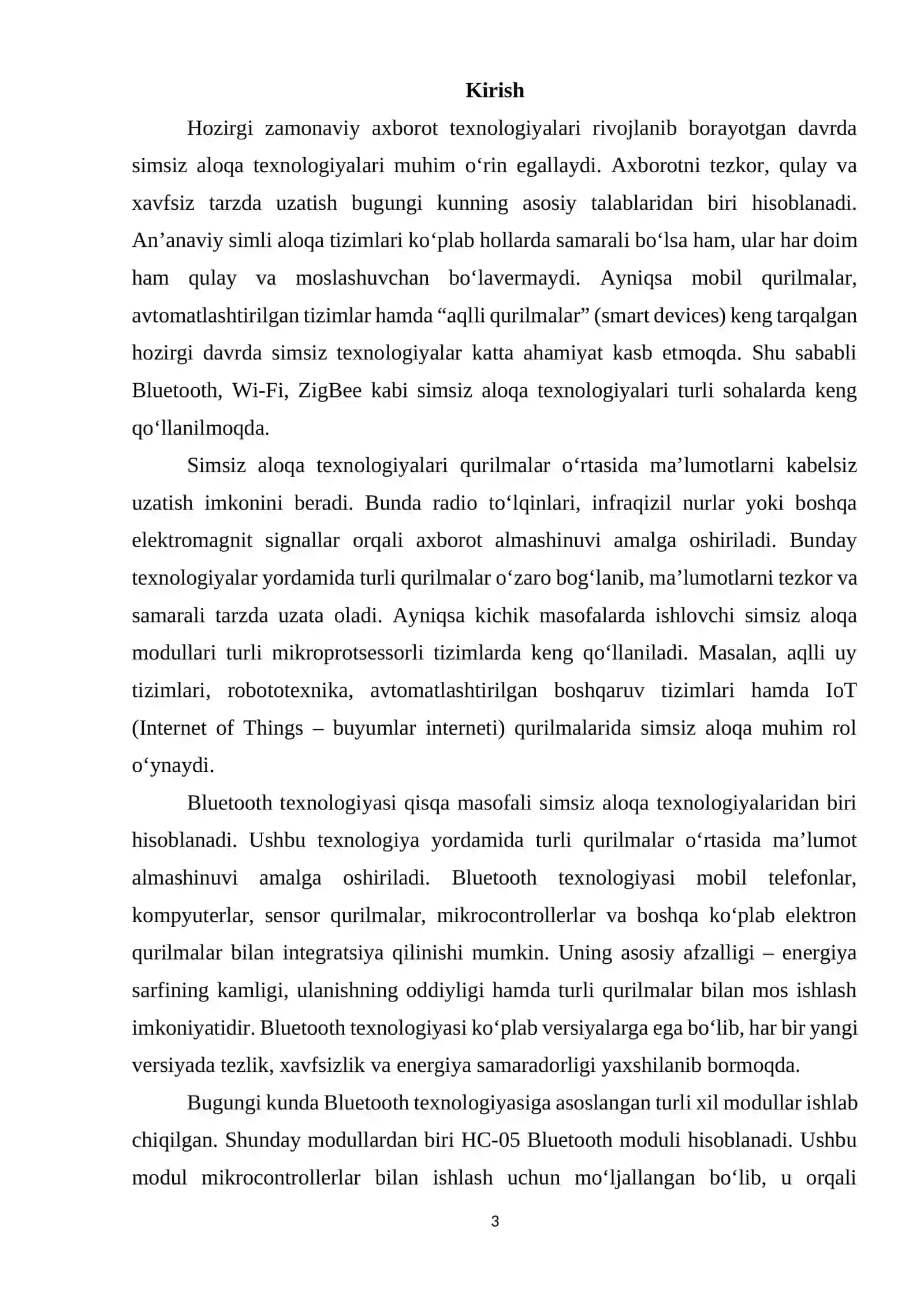 Simsiz tarmoq modullari (Bluetooth HC-05) 3