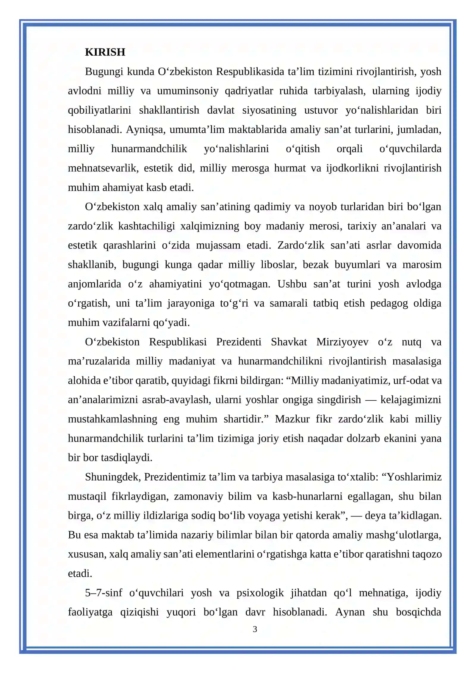 TEXNOLOGIYA FANINI O‘QITISH METODIKASI 3