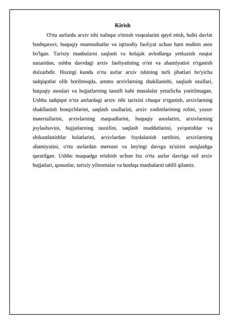 O'rta asrlarda arxiv ishi tarixi 3