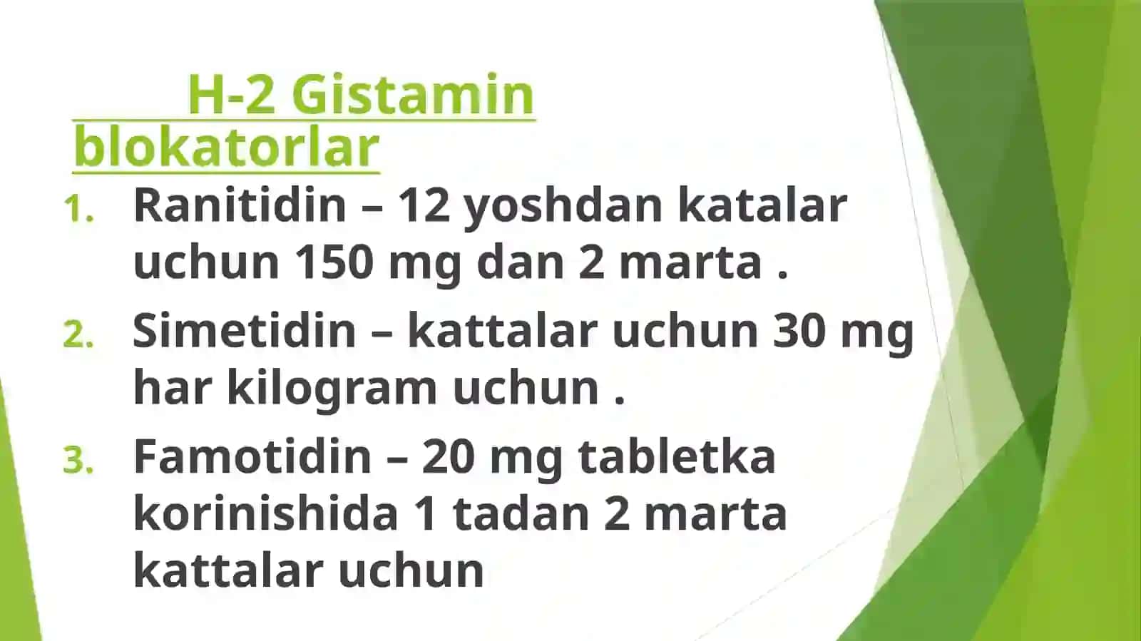 Gastroenterologiyasikliuchunishlatiladigandorilartoplamivadozalari 3