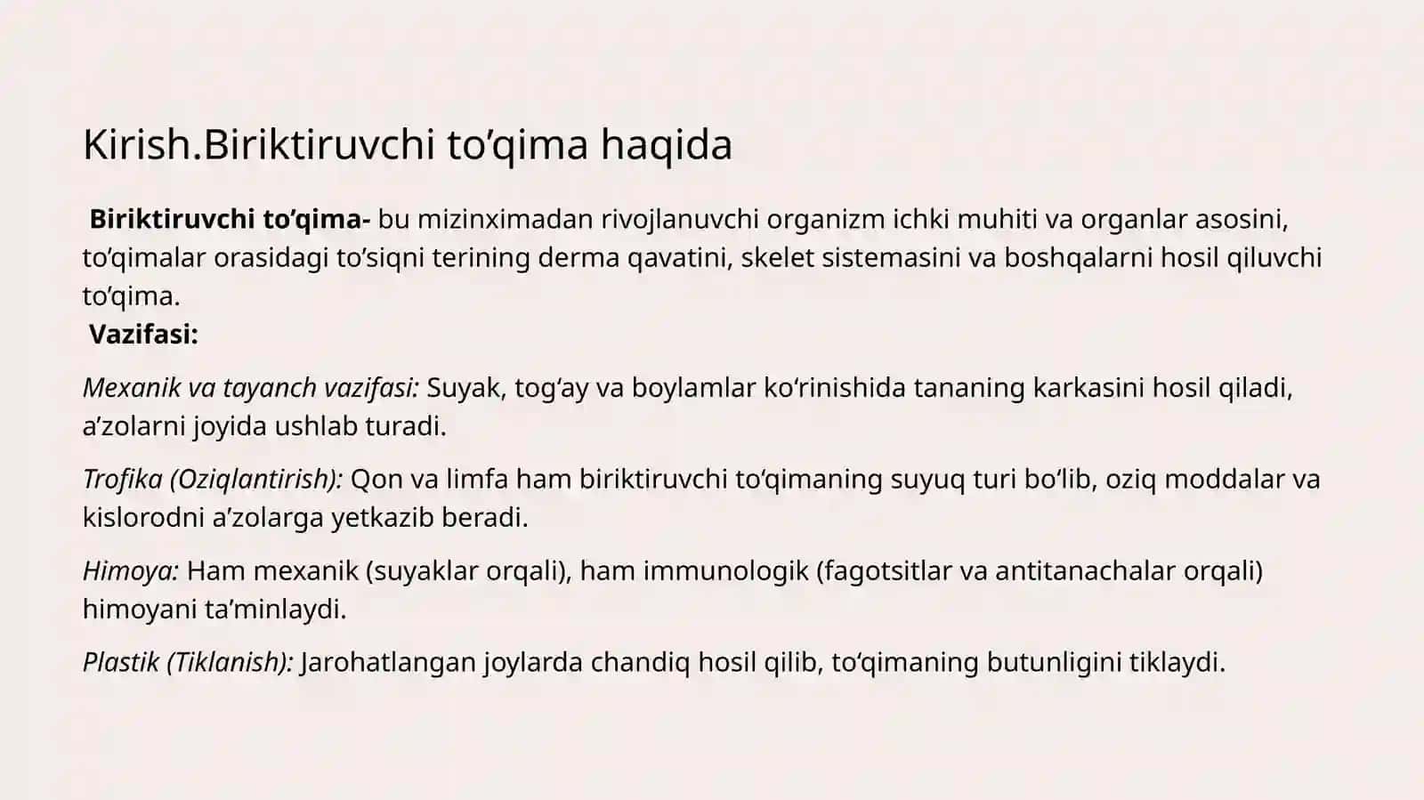Biriktiruvchi to’qima biyokimyosi 3