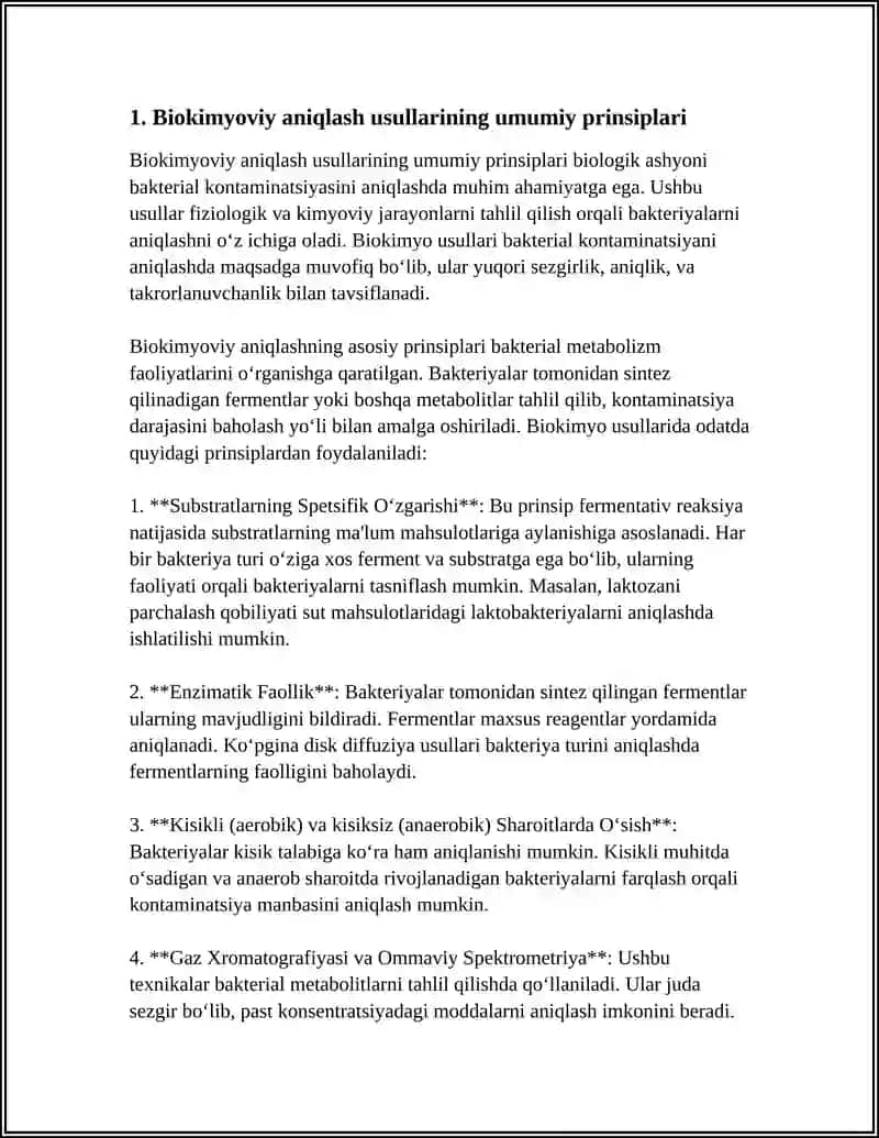 BIOLOGIK ASHYONI BAKTERIAL KONTAMINATSIYASINI BIOKIMYO USULDA ANIQLASH 3