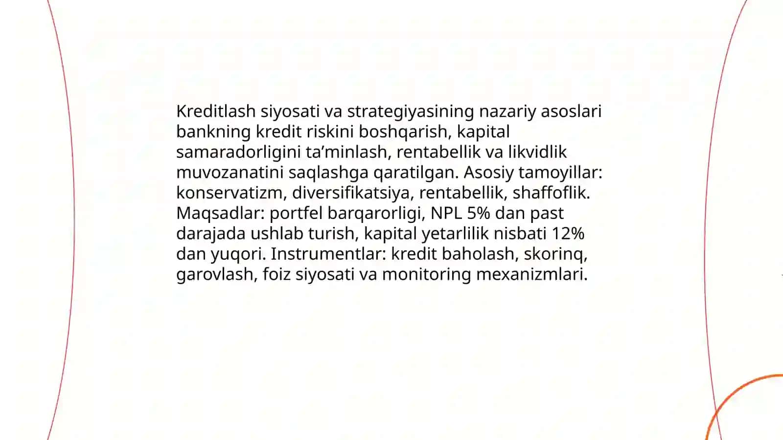 Kreditlash siyosati va strategiyasining nazariy asoslari 3