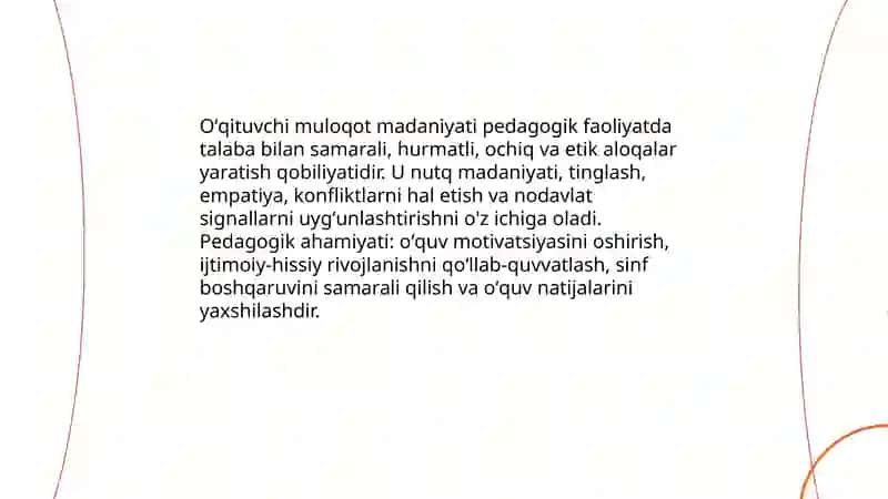 O’qituvchi muloqot madaniyati: tushuncha va pedagogik ahamiyati 3