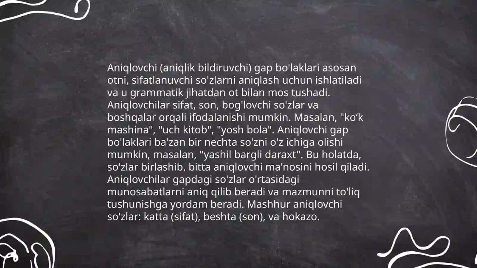 Aniqlovchi 3