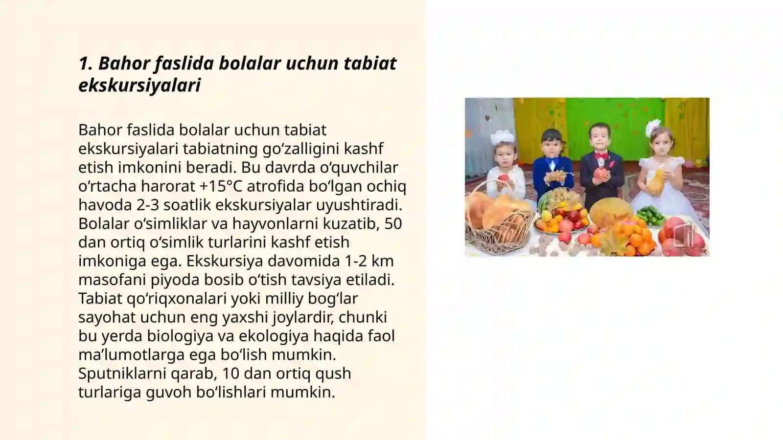 Tabiatga ekskursiyani loyihalashtirish 3