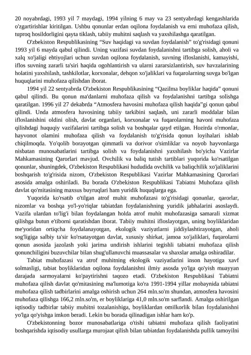 Tabiatni muhofaza qilishning tashkiliy va huquqiy asoslari 3
