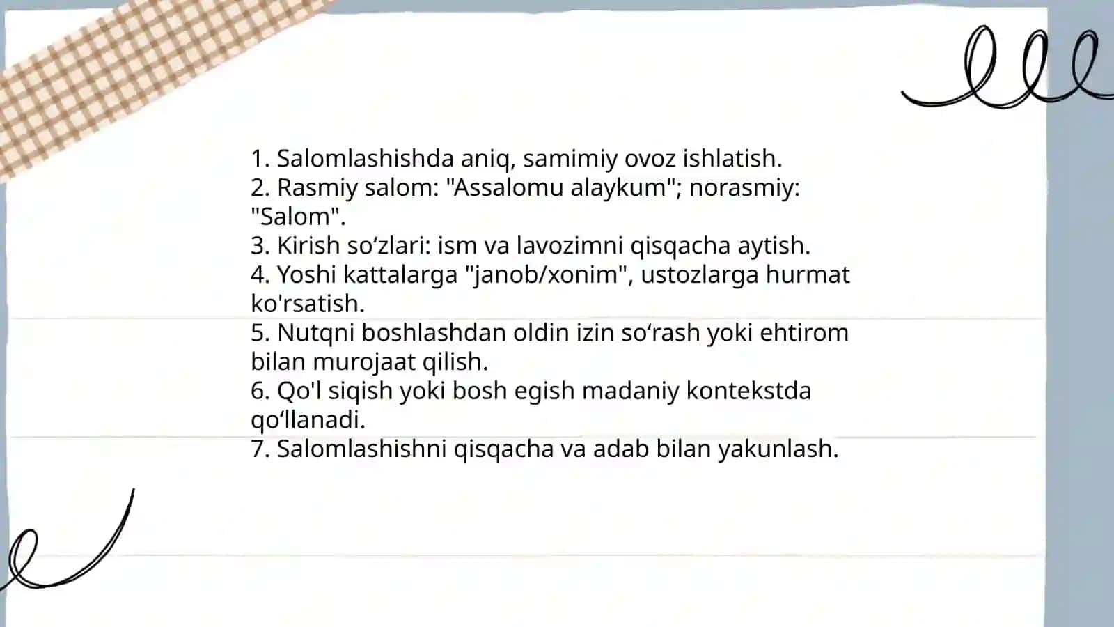 Soʻzlashuv odobi 3